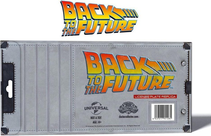 Produktbild Doctor Collector Zurück in die Zukunft: "Outatime" DeLorean Nummernschild 1/1 (33 x 16 cm)