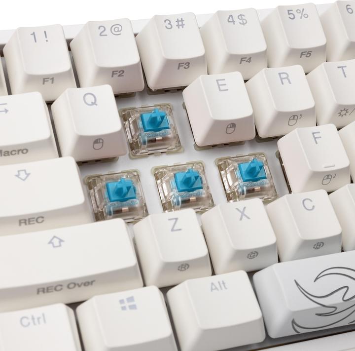 Produktbild Ducky One 2 Pro Mini White Edition Gaming Tastatur, RGB LED - Cherry Blue (US) (US, Kabelgebunden)
