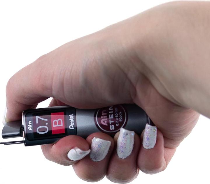 Image du produit Pentel Stylo AIN STEIN High Polymer, B, 0,7 mm, etui a 40 pc. (Recharger, Graphite, 0.70 mm)