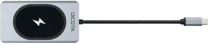 Actual product image Dicota USB-C 10-in-1 Charging Hub 4K PD 100W silver (USB-C, 7 ports)