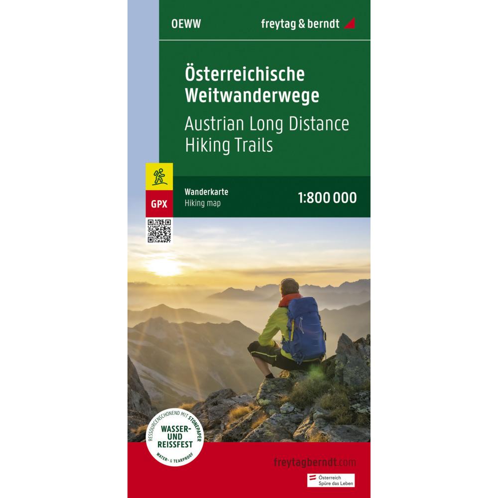 Österreichische Fernwanderwege, Weitwanderkarte 1:800.000, Landkarte