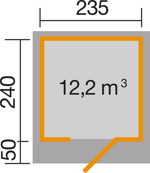 Produktbild Weka Holzbau Freizeithaus Walensee 2 mit Fussboden 235 x 240 cm