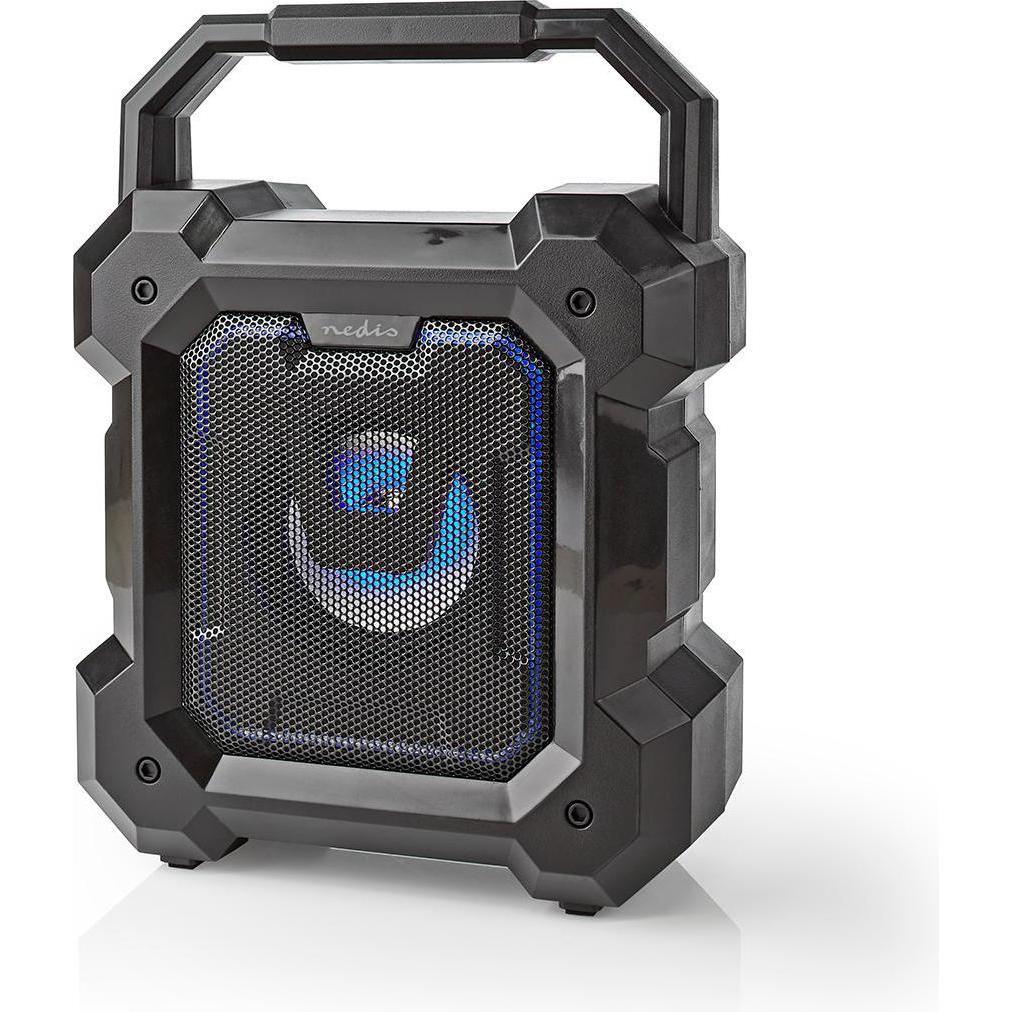 Nedis SPBT1003BK Bluetooth - Lautsprecher (13 h, Stromversorgung über USB), Bluetooth Lautsprecher, Schwarz