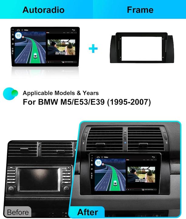 Actual product image Joyx Navi Android 12 Autoradio für BMW M5/E39/E53 mit GPS (Android car, Apple Carplay, MirrorLink)