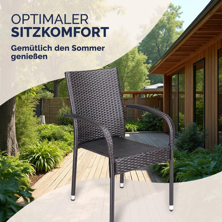 Produktbild Casaria Polyrattan Gartenstühle