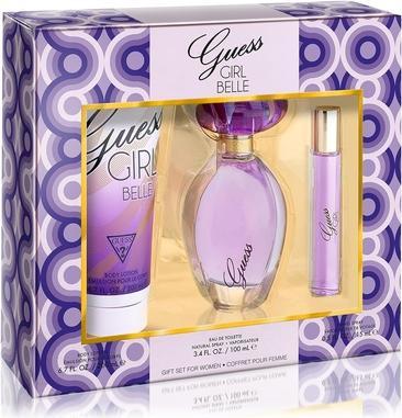 Guess GIRL BELLE(W)(W/B)3PC SET(3.4oz edt sp,6.7oz body lotion,15ml edt travel sp) (Coffret de parfum)