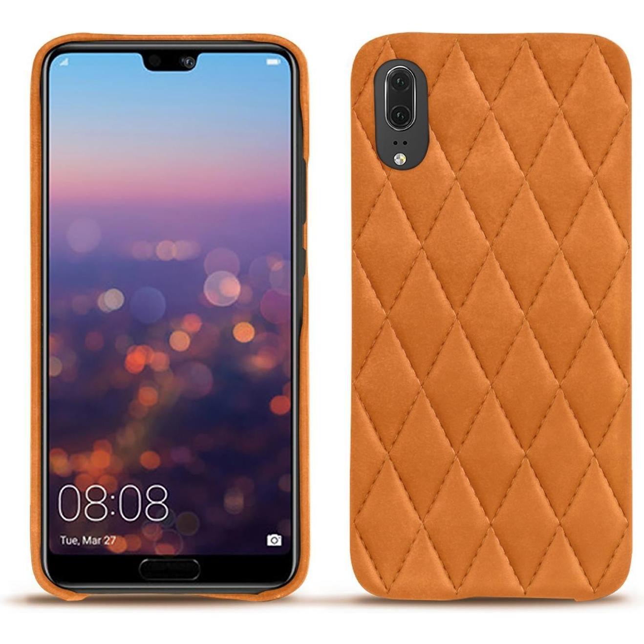 Thumbnail - Noreve Lederschutzhülle (Huawei P20), Smartphone Hülle, Orange