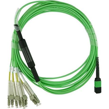 BlueOptics Cavo di breakout in fibra ottica MPO/4xLC OM5 30 metri (30 m), Cavo di rete