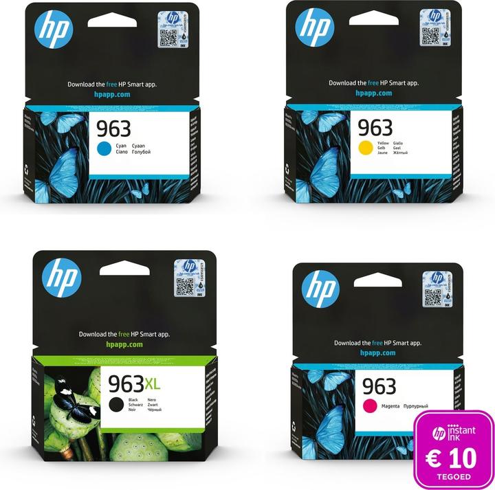 Productafbeelding HP 963 + 963XL - Inktcartridge kleur & zwart + Instant inkt tegoed