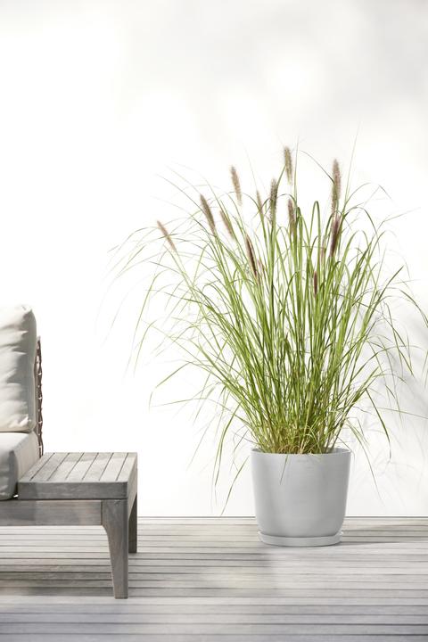 Actual product image Ecopots Oslo 25 + Water Reservoir White Grey (25 x 21.40 cm)