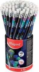 Produktbild Teka Bleistift BLACK'PEPS DEEPSEA PARADISE HB mit Radiergummikopf Köcher 72St (HB, 72 x)