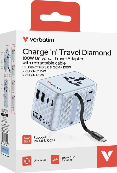 Produktbild Verbatim Charge n Travel 100W
