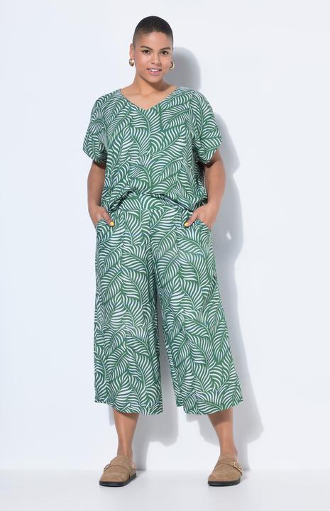 Produktbild Studio Untold Culotte, Wide Legs, Leafs-Print, Elastikbund (48)