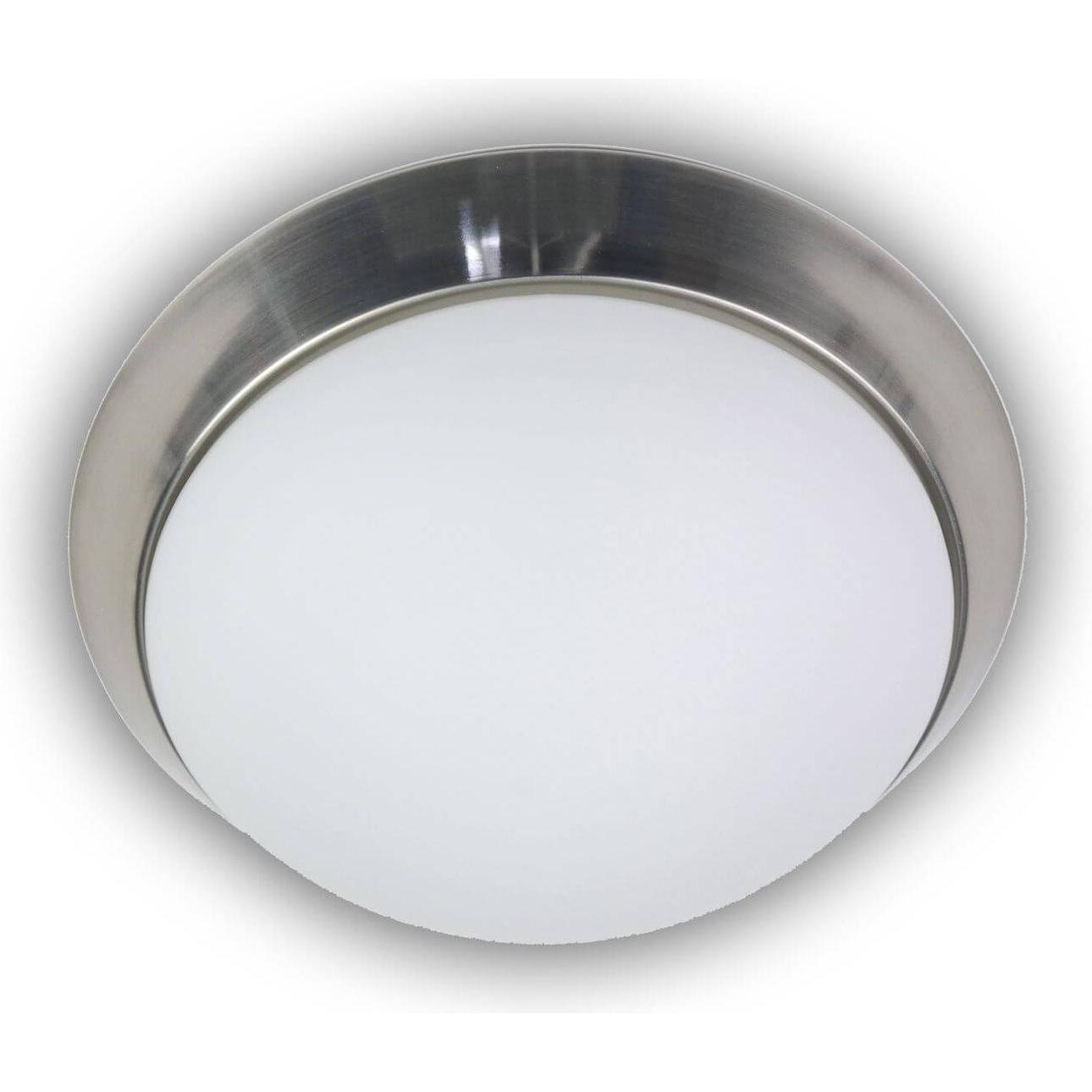 Niermann Stand By, Wandleuchte + Deckenleuchte, Niermann E14 Deckenleuchte Opal matt Glas, Nickel matt, 25cm, Made in Ge...