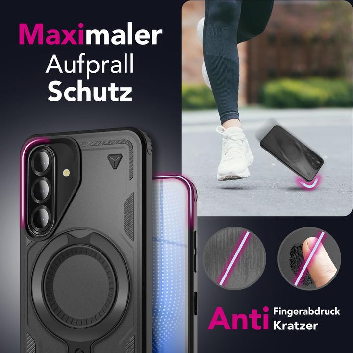Actual product image Nalia Stormguard - Stabile Panzer Hülle mit MagSafe & 360-Grad Ringhalter - Military Cover (Samsung Galaxy A26)