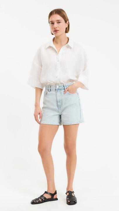Actual product image La Redoute Collections High Waist Jean Shorts (Frequency band 38 (2600 MHz))