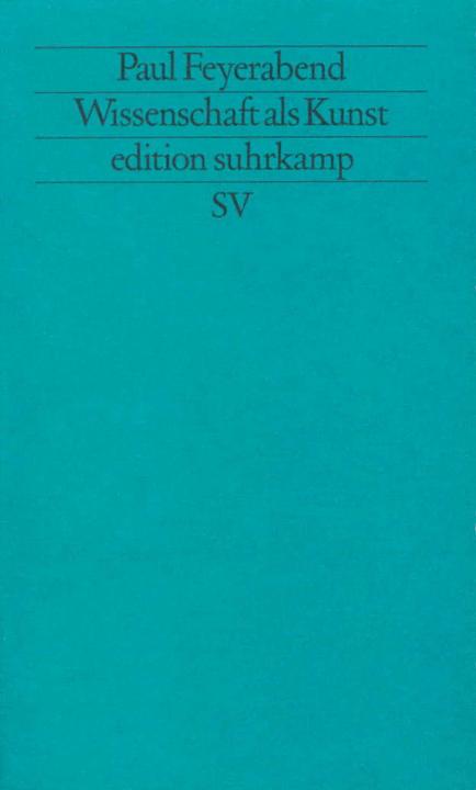 Immagine prodotto Wissenschaft als Kunst (Tedesco, Paul Feyerabend, 1984)