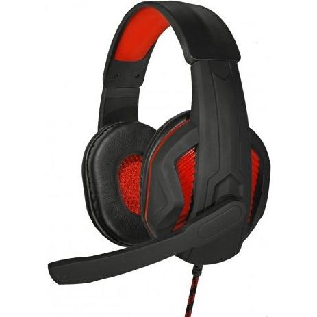 Art SLA HERO GAMING Headphones with (Kabelgebunden), Gaming Headset, Schwarz, Rot
