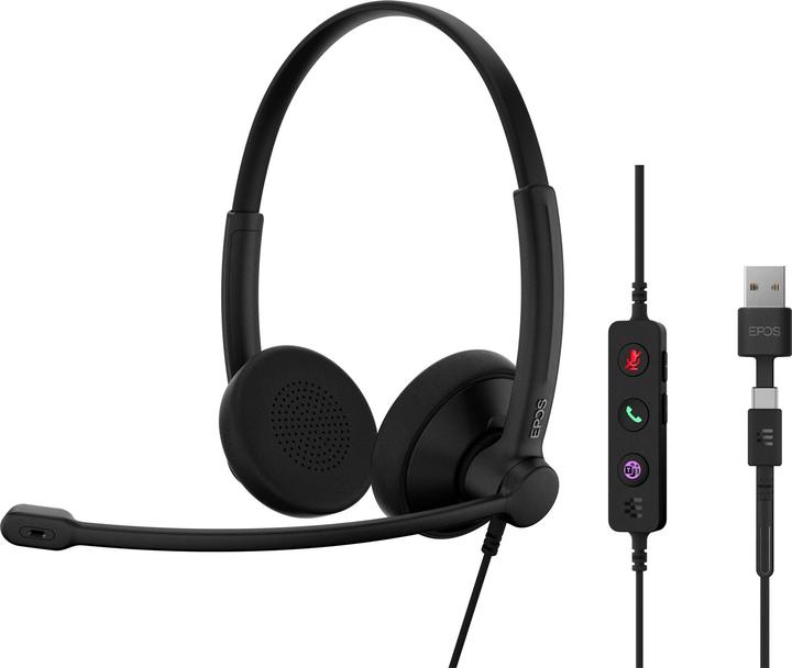 Actual product image EPOS IMPACT 100 MS STEREO USB-C+A (Cable, USB-A)