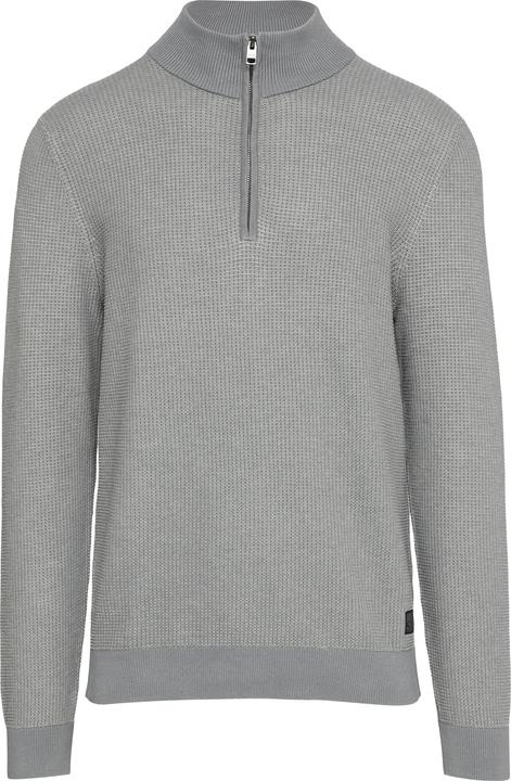 Produktbild s.Oliver Strickpullover Strickpullover mit Troyer-Kragen und Bi-Color-Struktur (XL)