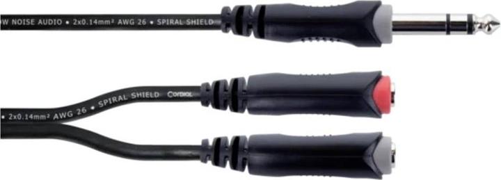 Cordial 14890 Klinke Audio Y-Adapter (1x Klinkenstecker 6.3 mm (stereo) - 2x Kli