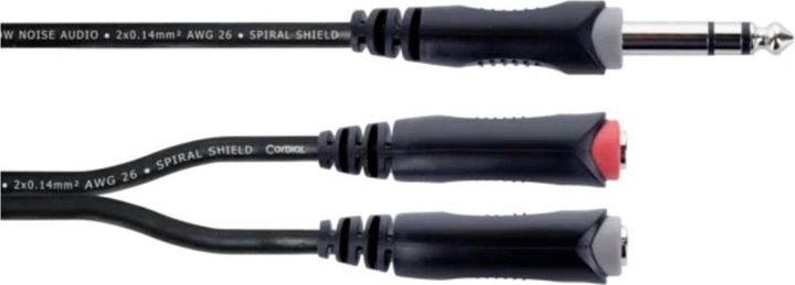 Actual product image Cordial 14890 Klinke Audio Y-Adapter (1x Klinkenstecker 6.3 mm (stereo) - 2x Kli
