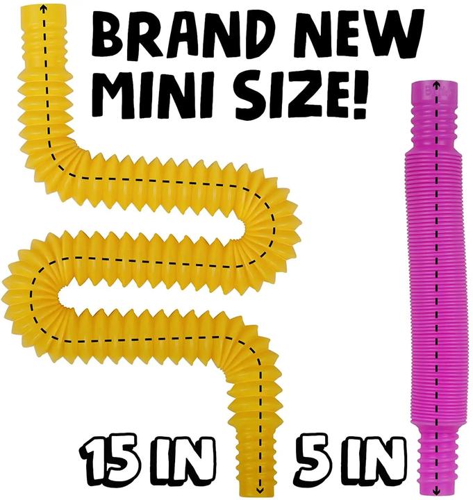 Immagine prodotto Activity Board 4 Pack Mini Pop Tube Sensory Fidget toy colorato e resistente per costruire edifici educativi