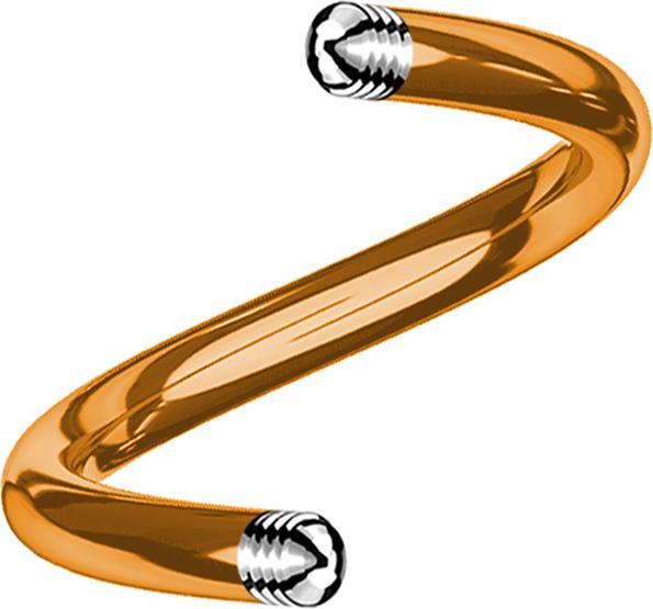 Produktbild Star Piercing Micro Spiralen-Stab rosegold (ohne Messing, Chirurgenstahl 316L)