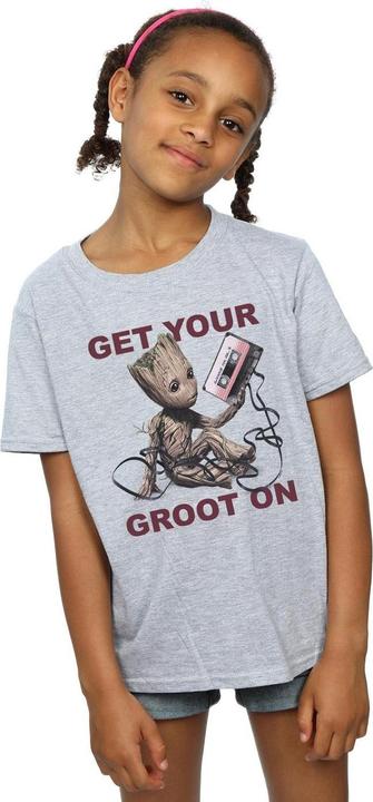 Actual product image Girls Guardians Of The Galaxy Get Your Groot On Cotton T-Shirt (116)