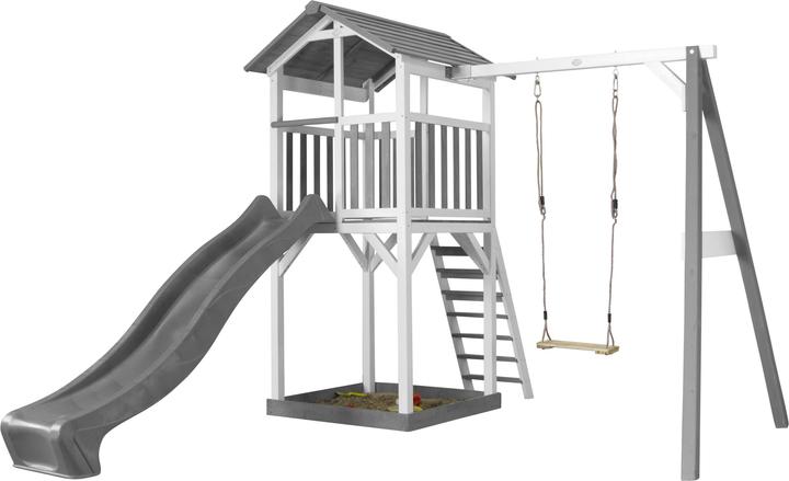 Produktbild Axi Beach Tower Spielturm mit Einzelschaukel - Graue Rutsche