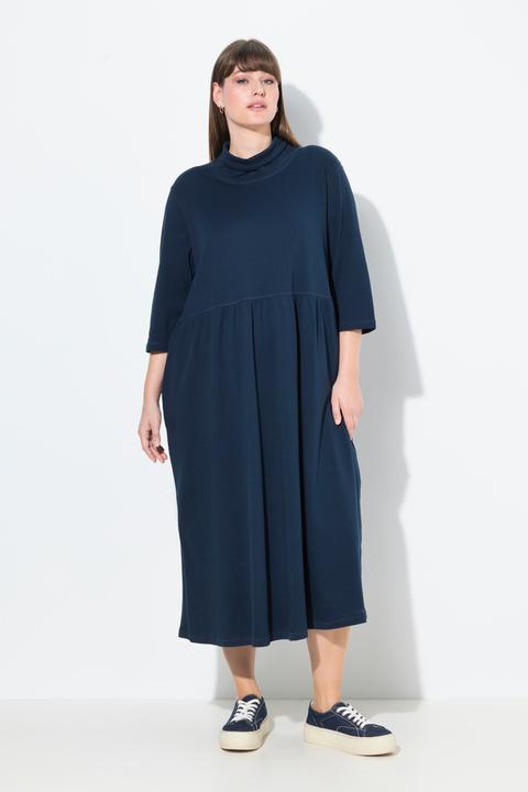 Produktbild Ulla Popken Jersey-Maxikleid, Stehkragen, 3/4-Arm (54)