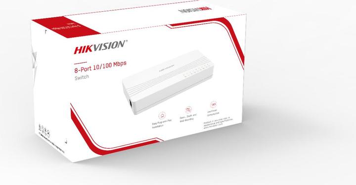 Actual product image Hikvision DS-3E0108D-E (8 ports)