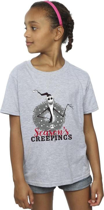 Produktbild Disney The Nightmare Before Christmas Seasons Creepings Wreath TShirt Mädchen (140, 146)