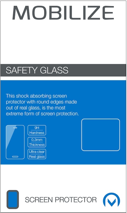 Actual product image Mobilize Black frame glass (1 Piece, Samsung Galaxy M31)