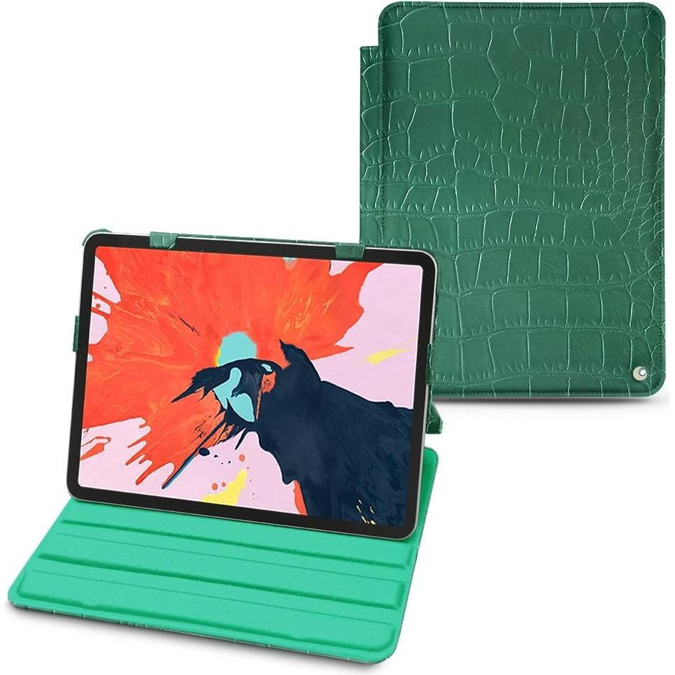 Noreve Lederschutzhülle horizontal (iPad Air 2022 (5. Gen), iPad Air 2020 (4. Gen)), Tablet Hülle, Grün