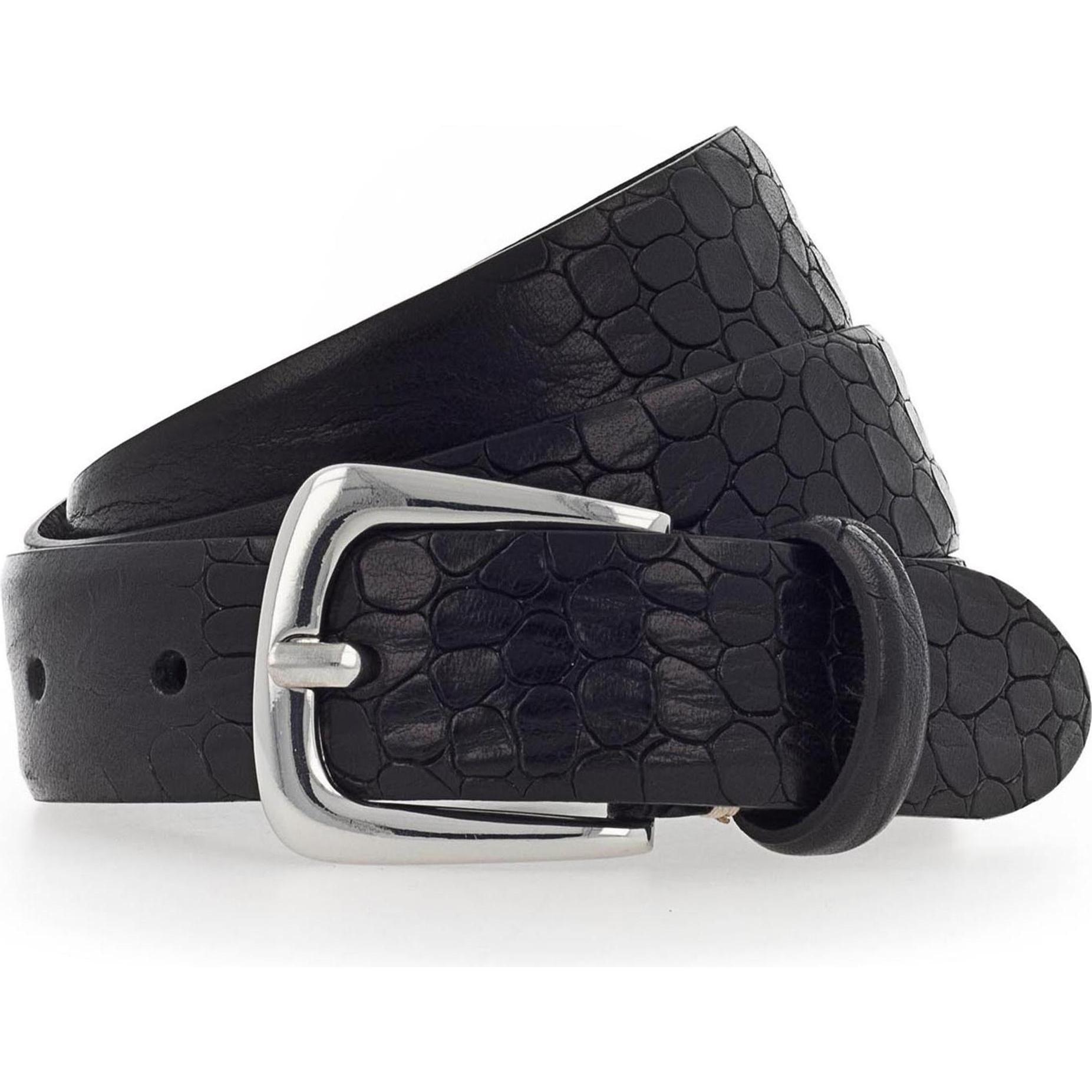 B.Belt, Damen, Gürtel, Charlisa Gürtel Leder, Schwarz, (80)