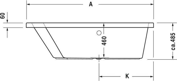 Produktbild Duravit Whirlwanne PAIOVA 235 l 1700x1300mm we 1 RS li Air-System (2 Pers.)