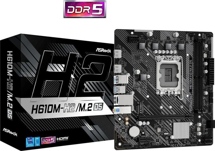 Produktbild AsRock H610M-H2/M.2 D5 (LGA 1700, Intel H610, mATX)