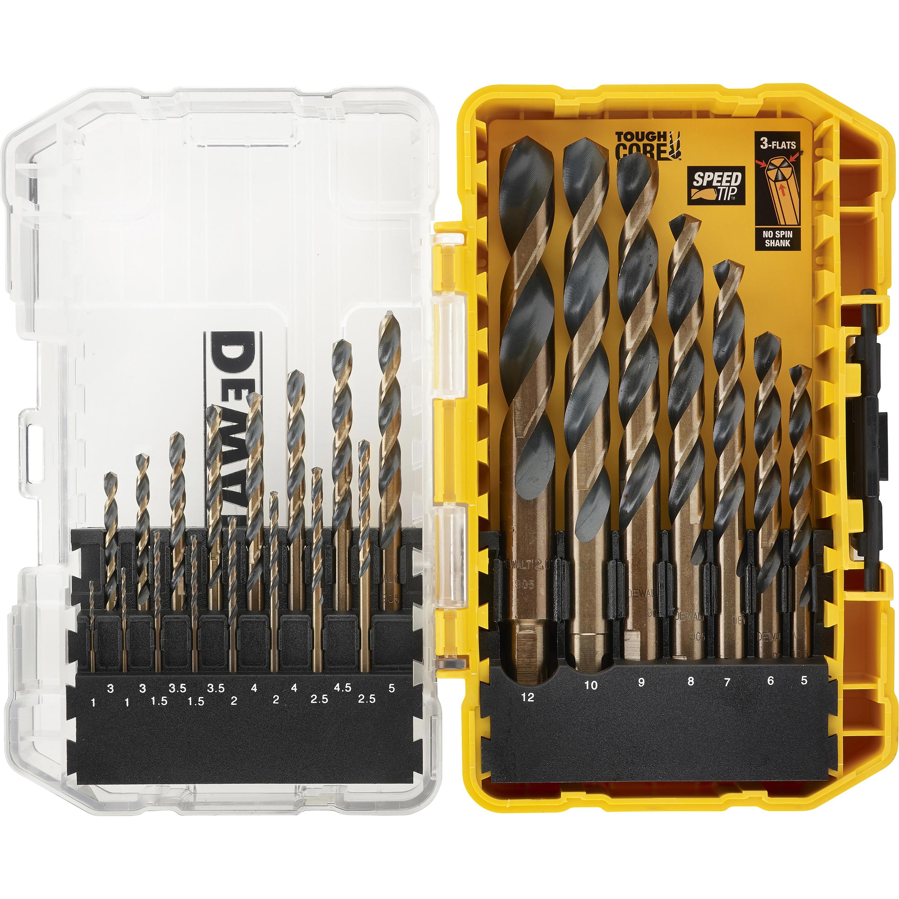 Thumbnail - DeWalt, Bohrereinsatz, HSS Spiralbohrer Satz 1mm 12mm, 23teilig, für verschiedene Materialien (12 Millimeter)