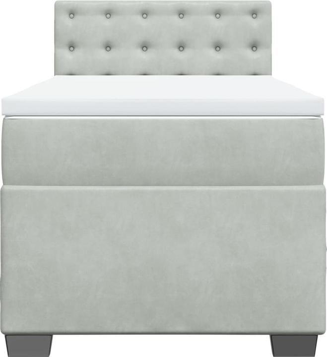 Actual product image vidaXL Bo x spring bed with mattress 120 x 190 cm velvet (120 x 190 cm)