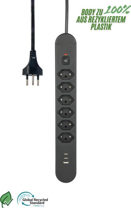 Produktbild Schönenberger Re:Life USB (6 x, Typ 13, 1.80 m)