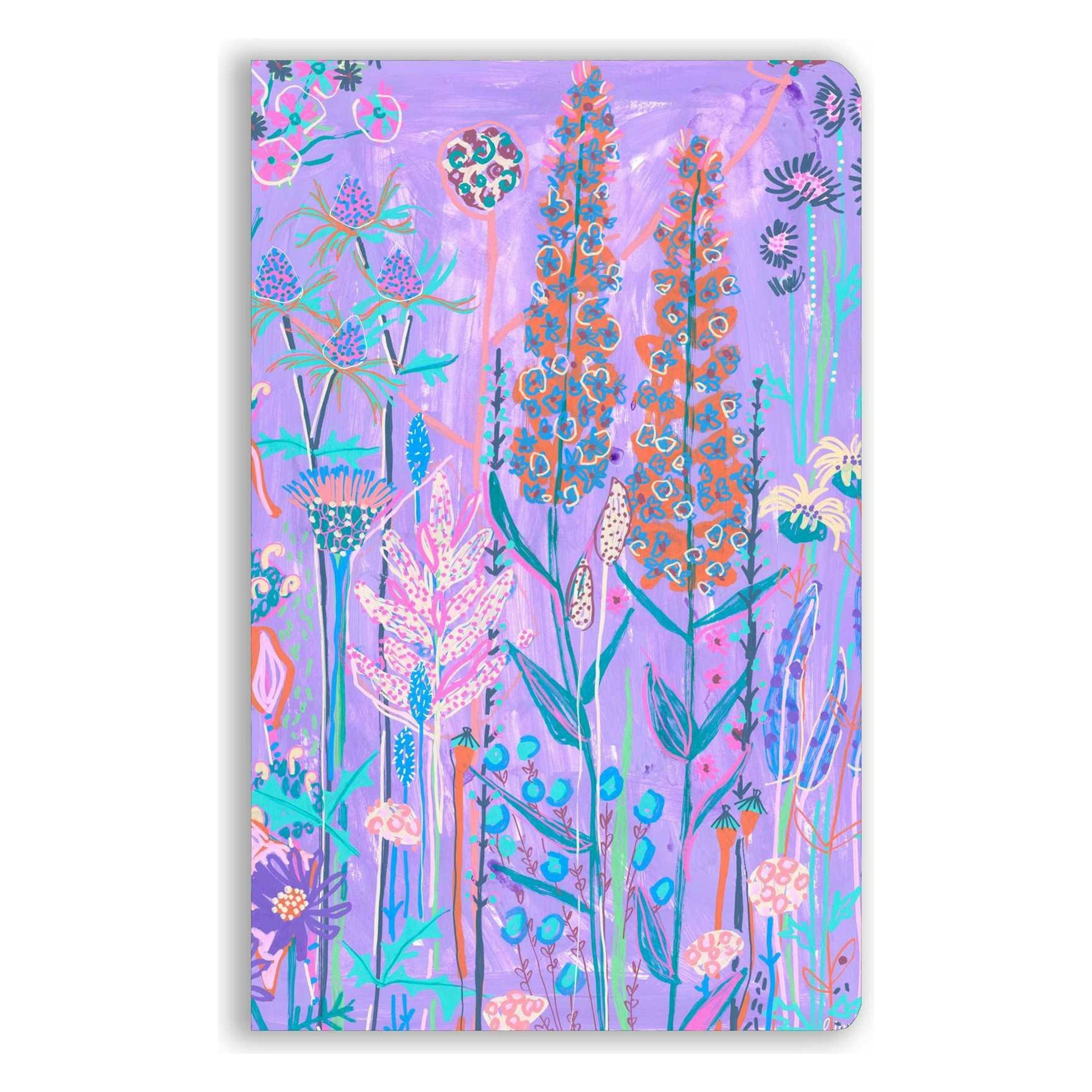 Flame Tree, Notitieboekje + Schrijfblok, Lucy Innes Williams, Purple Garden House (Soft Touch Journal) (21 X 13 Cm, Rijen, Softcover)