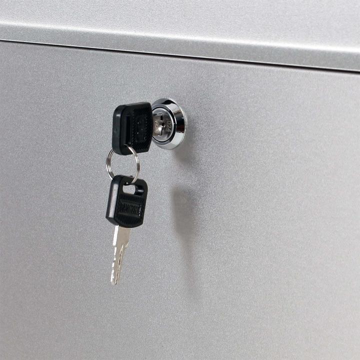 Immagine prodotto Wiltec Cassetta delle lettere V10 in acciaio inox 260x90x350mm serratura targhetta Postbox