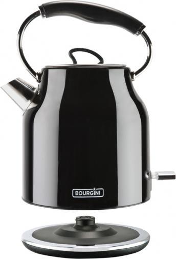 Actual product image Bourgini Retro Waterkoker Deluxe - Zwart - Nostalgic Design - 1.7L (1.70 l)