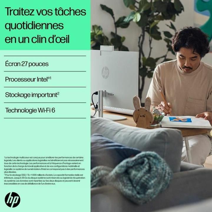 Productafbeelding HP ALL-IN-ONE 27-CR0008NF INTEL I5-1335U 16GO DDR4 512GO SSD 27 FHD IPS WIN11H (512 GB, 16 GB, Intel Core i5-1335U, Intel Iris Graphics)