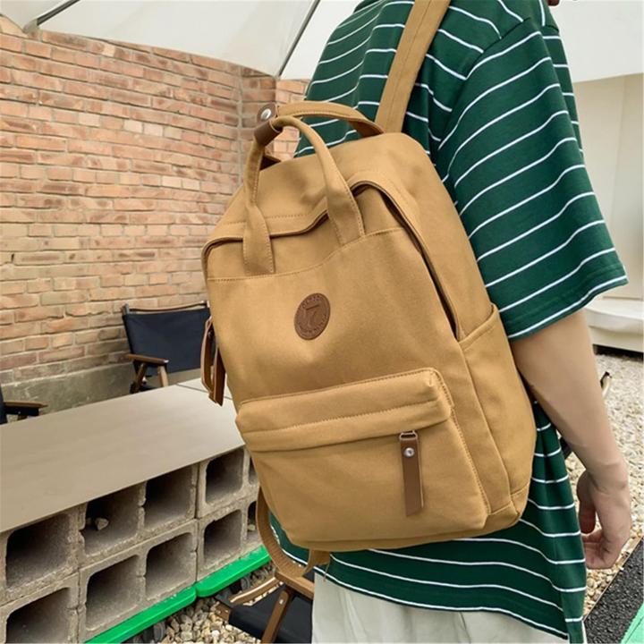 Actual product image Only-Bags.Store Vintage high capacity backpack, laptop bag, canvas backpack, high school backpack
