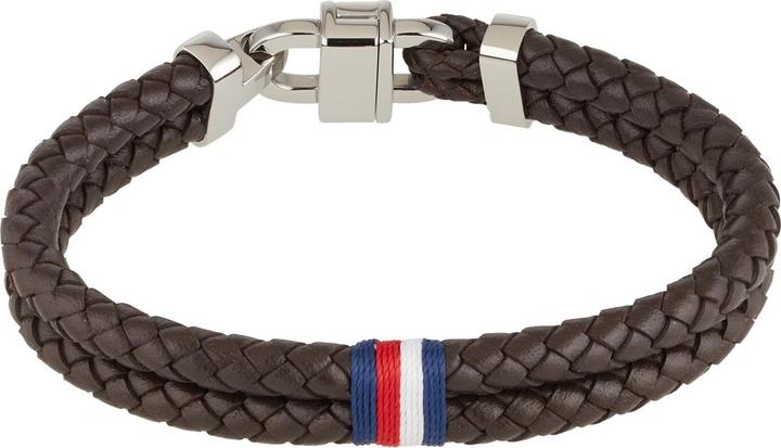 Image du produit Tommy Hilfiger StylovÃ½ koÅ¾enÃ½ nÃ¡ramek s ocelovou ozdobou 2790363 (M) (Acier, Cuir)