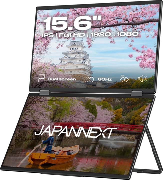 Image du produit Japannext 39,6cm JN-DMD-IPS156F Dual-Monitor M-Touch FHD (1920 x 1080 pixels, 15.60")