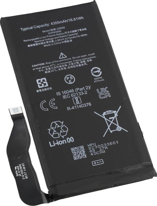 Produktbild AccuCell Akku passend für Google Pixel 7, Li-Polymer, 3,86V, 4355mAh, 16,8Wh, ohne Werkzeug