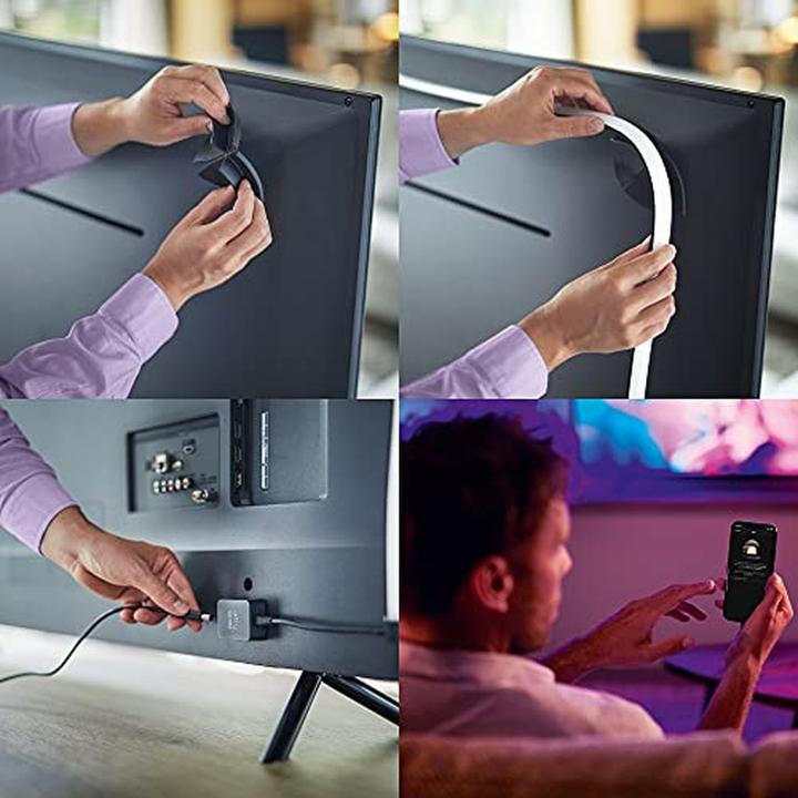 Actual product image Philips Hue Play Gradient Lightstrip 55" (RGBW, 216.50 cm, Indoor)